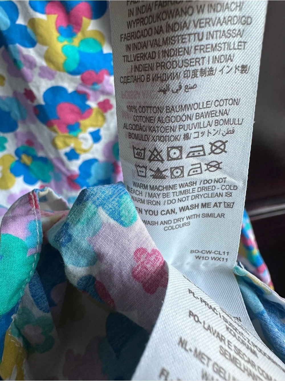 Mini Boden Floral Multicolor Cotton Sundress